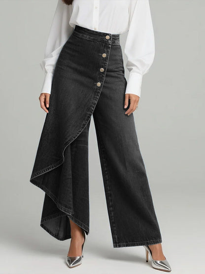 Jeans Femmes Taille Haute - Élégante Coupe Lâche