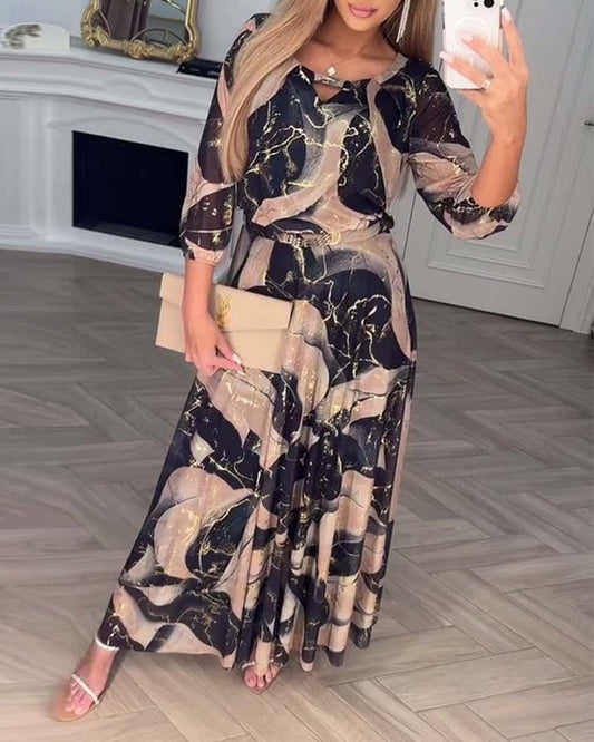 Robe en chiffon élégante - Décontractée Robe évasée