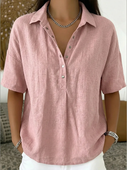 Tessora — Blouse en coton à col, Achetez 1 Obtenez 1 Gratuit