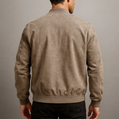Adrian - Veste Bomber Douce en Suède Premium