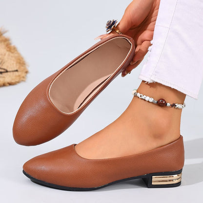 Mocassins plats en cuir pour femmes - confortables