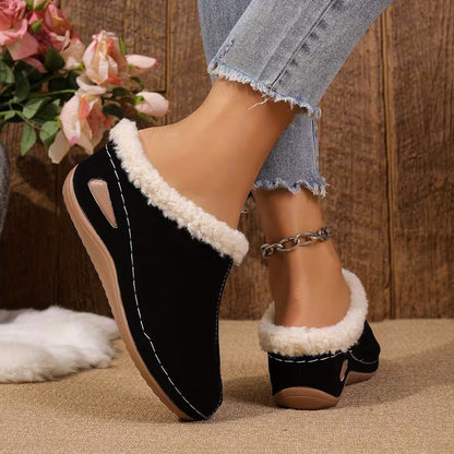 Chaussures d'hiver pour femmes avec doublure en peluche