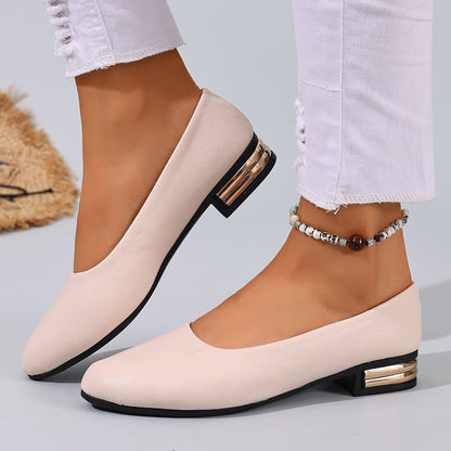 Mocassins plats en cuir pour femmes - confortables