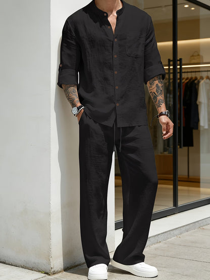 Linènce — Ensemble chemise et pantalon en mélange de lin