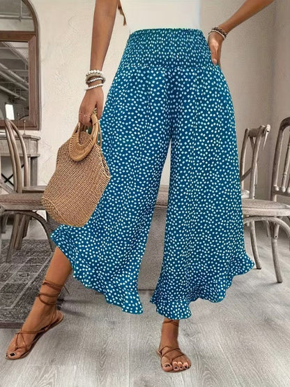 Odelia — Pantalon taille haute à jambes larges