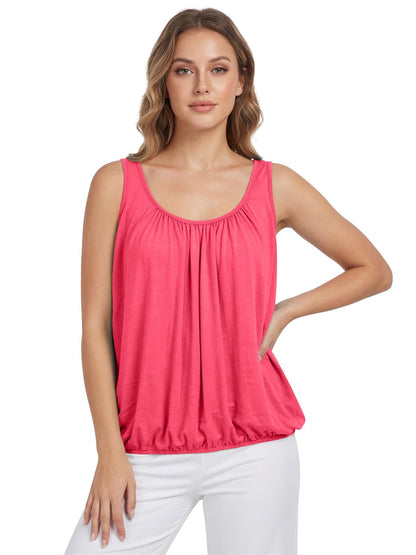 Élodie — Camisole Plissée Sans Manches Couleur