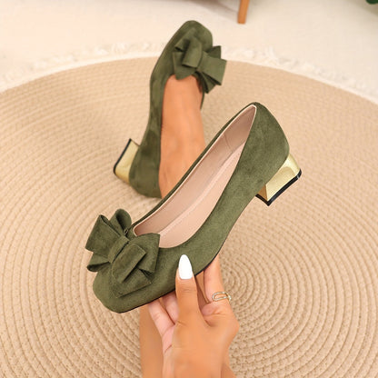 Talons Hauts Carrés Éléguants avec Talon Épais - Élégantes Chaussures pour Femmes