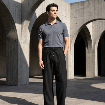 Landric — Pantalons à cordon de serrage à jambes droites