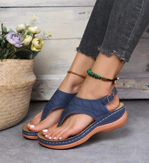 ComfortoFit - Élégantes Sandales Plates pour Femmes Oxford