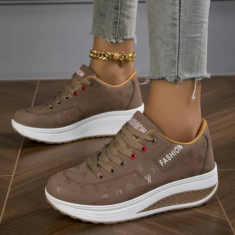 Chaussures Élégantes et Confortables - Confortables Baskets à Talon Wedge Casual