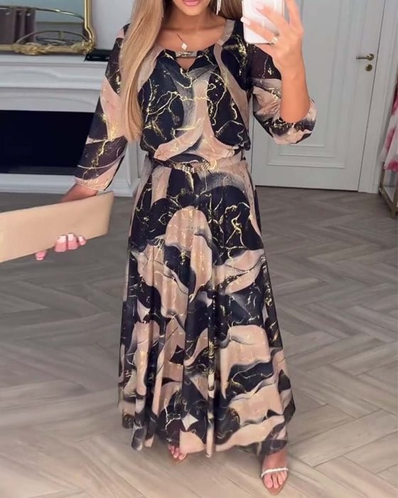 Robe en chiffon élégante - Décontractée Robe évasée