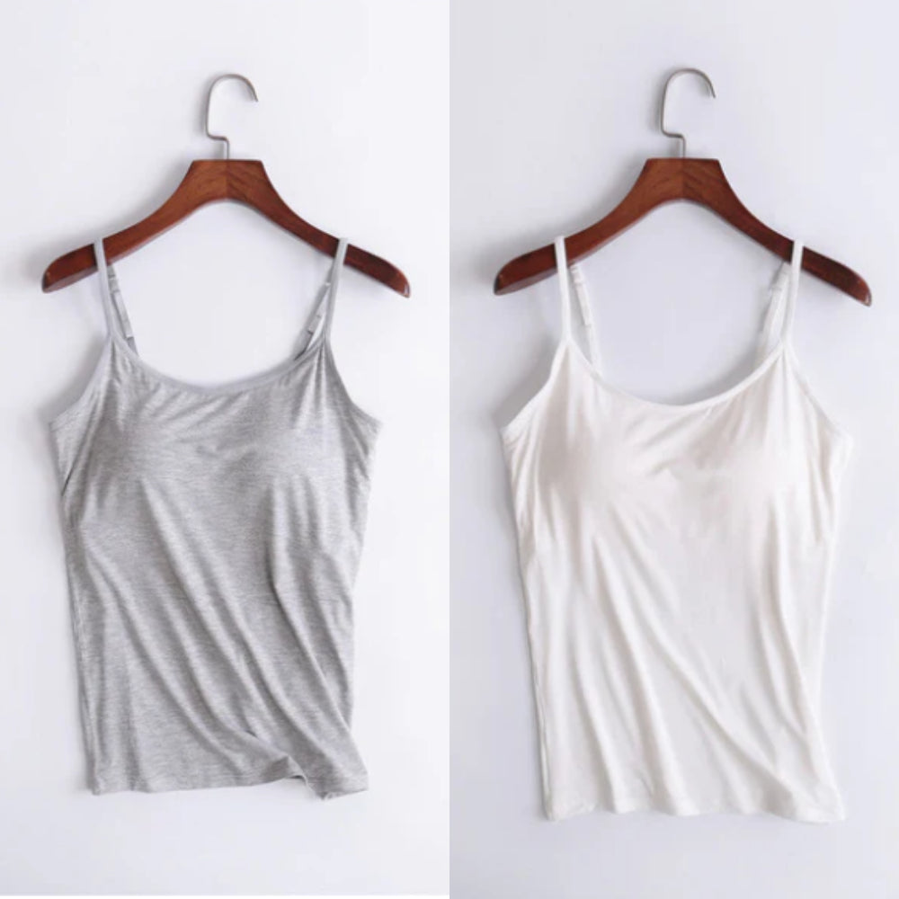 Vellamie — Camisole Décontractée avec Soutien-Gorge Intégré