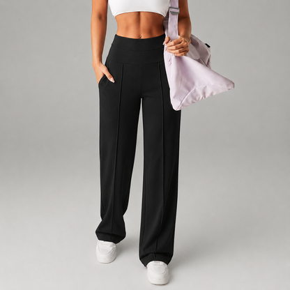 Velori — Pantalon fluide à jambes larges en soie quotidienne
