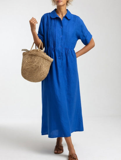 Linessa — Robe Chemise Fluide avec Silhouette Aérée