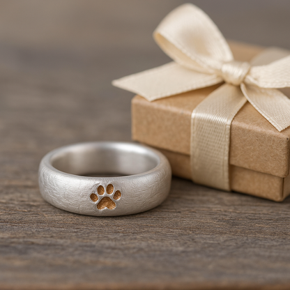 Malens — Bague en Argent avec Empreinte de Patte