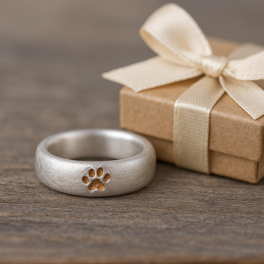Malens — Bague en Argent avec Empreinte de Patte