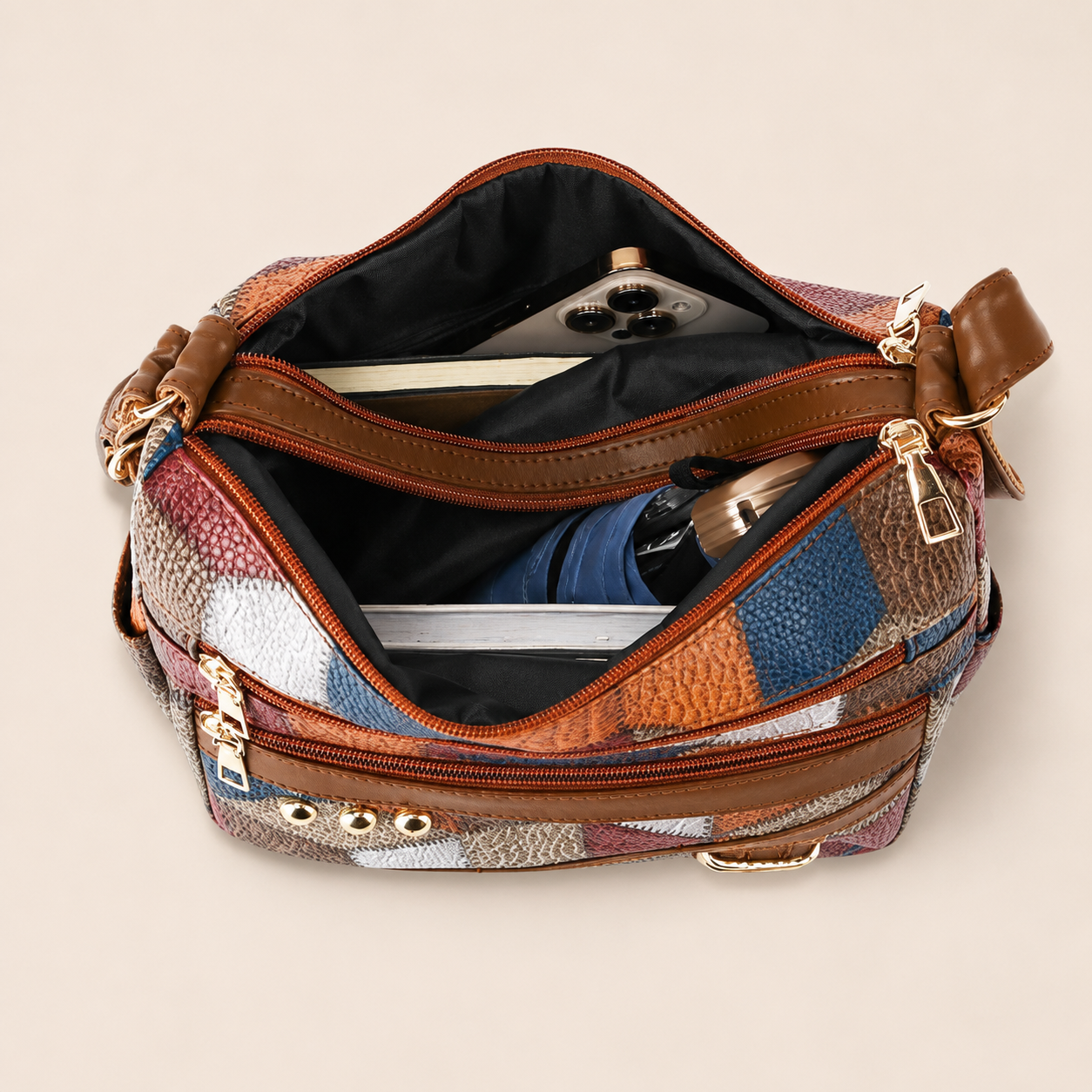 Verabelle — Sac à bandoulière en PU cuir souple tonal