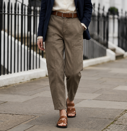 Rosalind — Pantalon utilitaire taille haute et fuselé