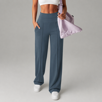 Velori — Pantalon fluide à jambes larges en soie quotidienne