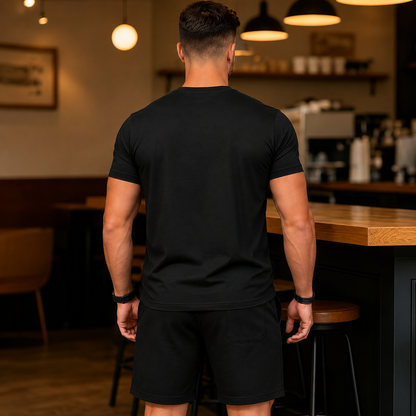 Luxven — Ensemble coordonné T-shirt imprimé & Shorts