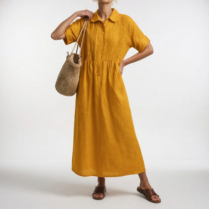 Linessa — Robe Chemise Fluide avec Silhouette Aérée