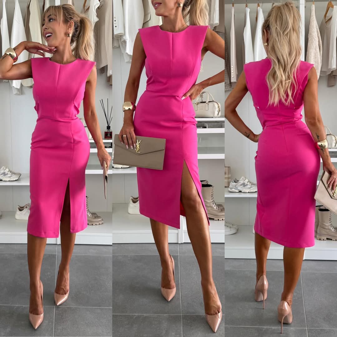 Robe — Robe Midi Ajustée Sans Manches