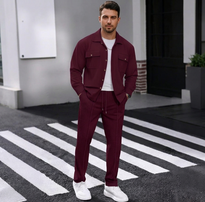 Maison — Ensemble Veste et Pantalon en Tricot Waffle
