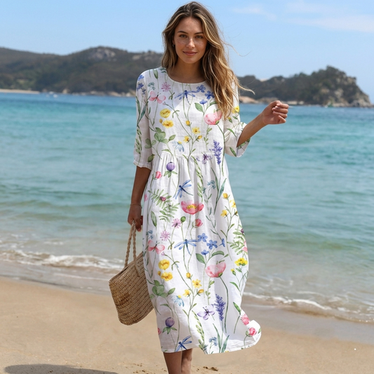 Iselle — Robe Midi à Imprimé Floral