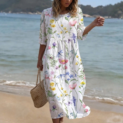 Iselle — Robe Midi à Imprimé Floral
