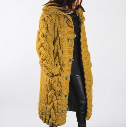 Ondine — Manteau Cardigan en Tricot Épais