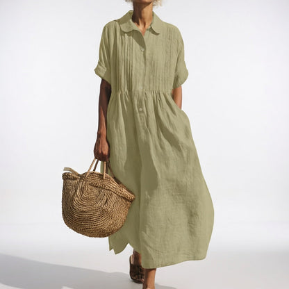 Linessa — Robe Chemise Fluide avec Silhouette Aérée
