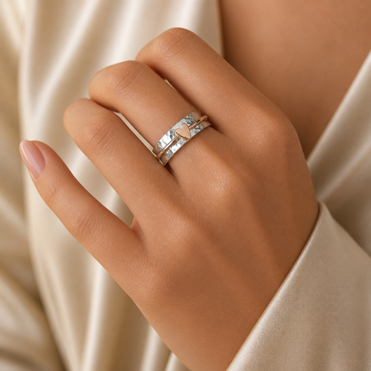 Herz — Bague Cœur en Argent
