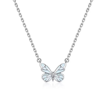 Papillon — Collier Papillon Bleu avec Charme Délicat
