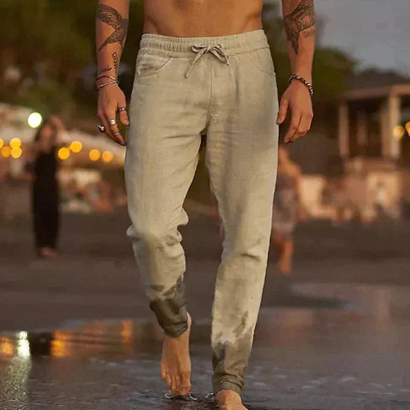 Pantalons de Plage en Lin – Détente Respirant