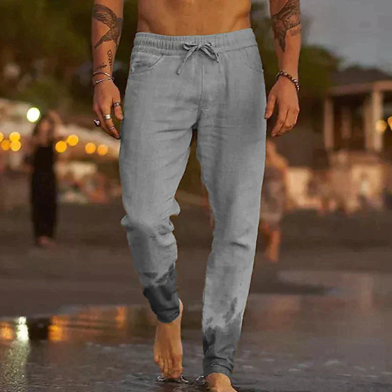 Pantalons de Plage en Lin – Détente Respirant