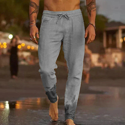 Pantalons de Plage en Lin – Détente Respirant
