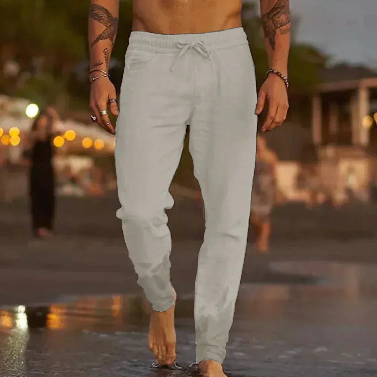 Pantalons de Plage en Lin – Détente Respirant