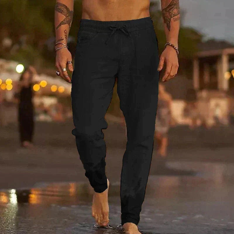 Pantalons de Plage en Lin – Détente Respirant