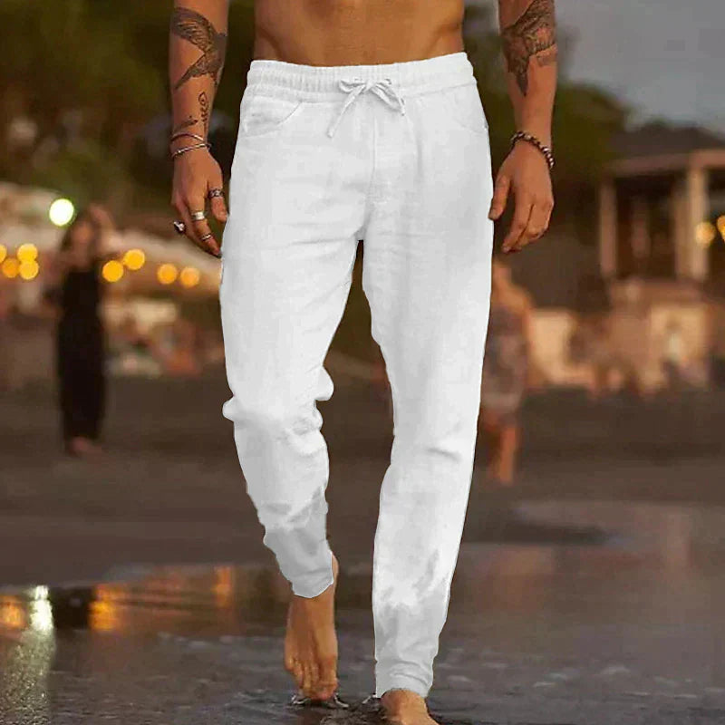 Pantalons de Plage en Lin – Détente Respirant