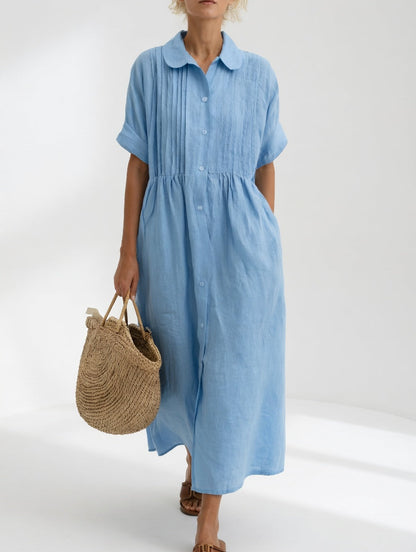 Linessa — Robe Chemise Fluide avec Silhouette Aérée