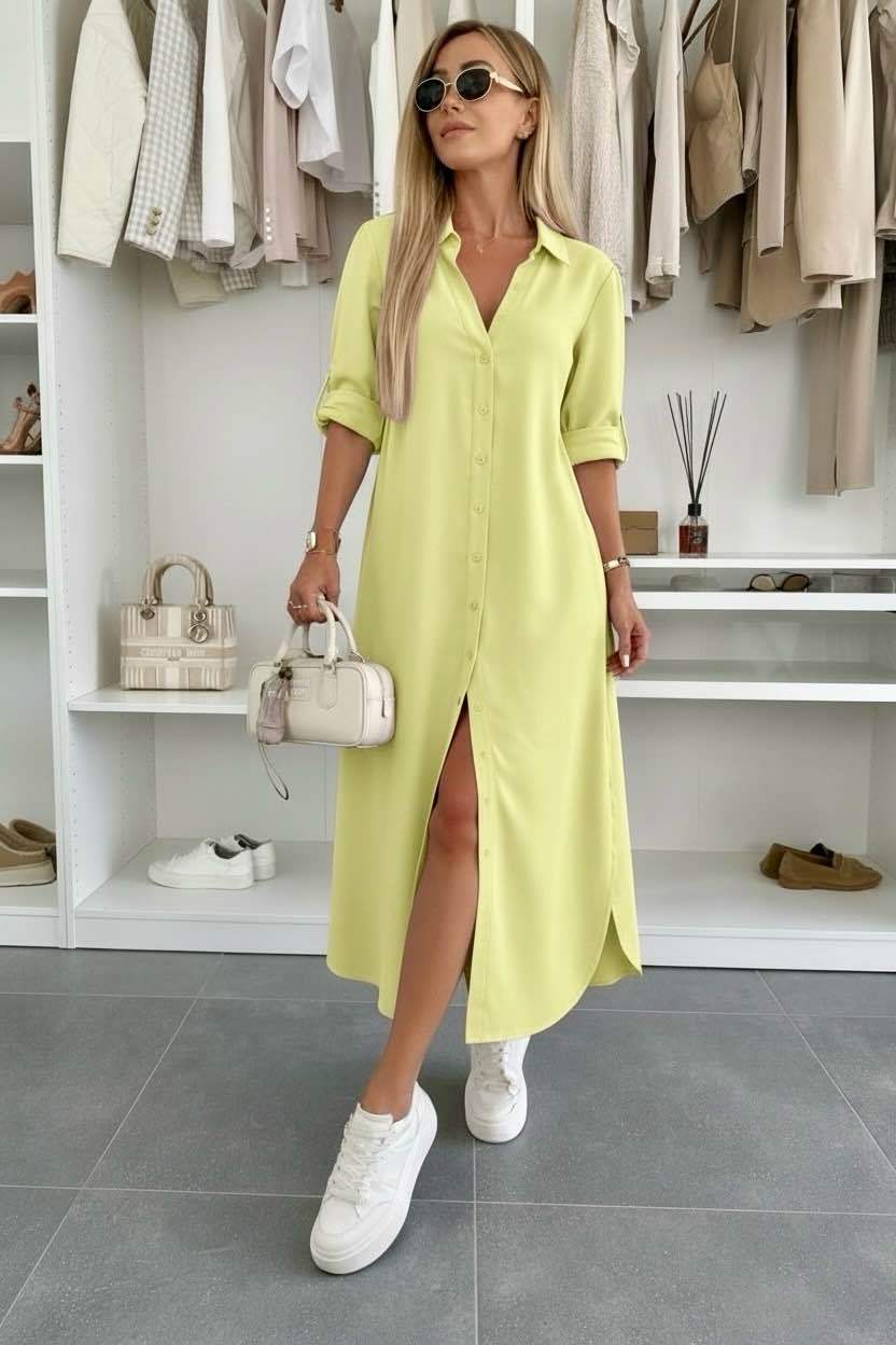 Odalys — Robe Chemise en Coton Surdimensionnée