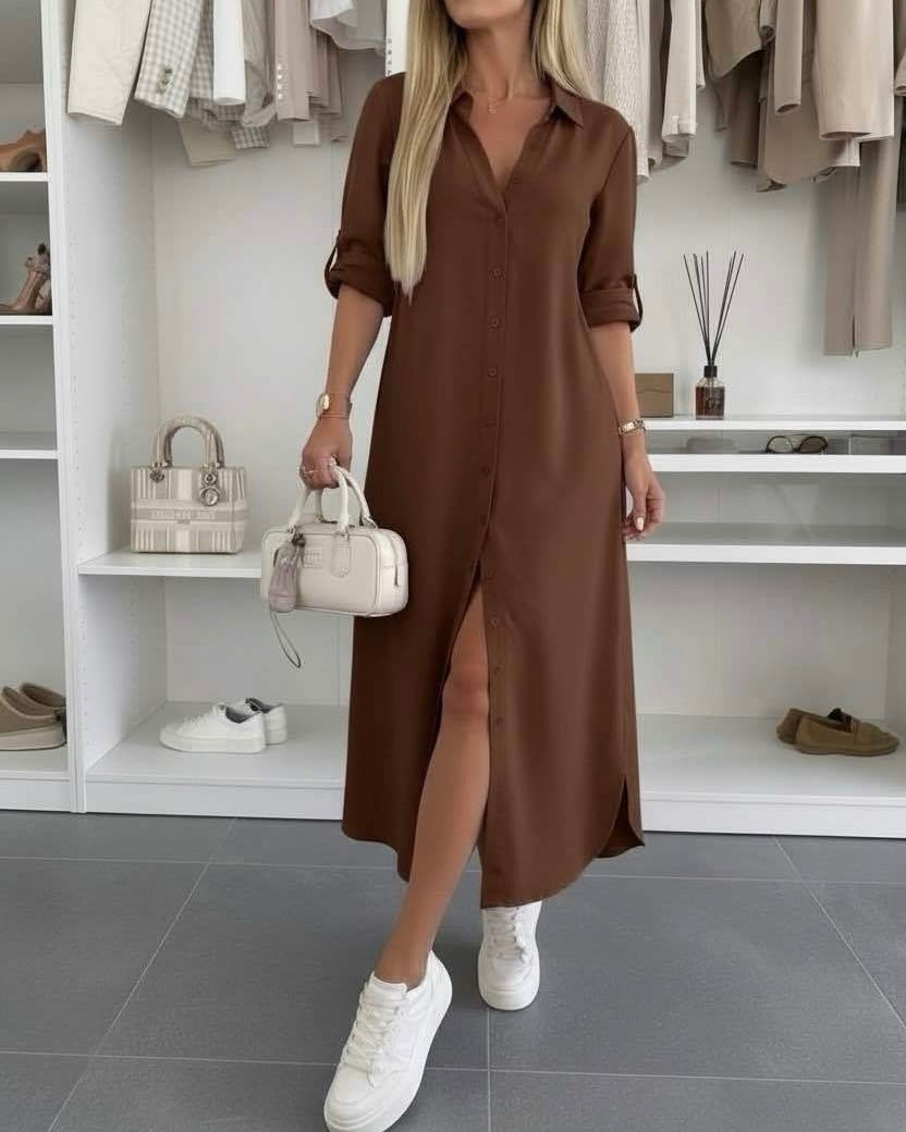 Odalys — Robe Chemise en Coton Surdimensionnée