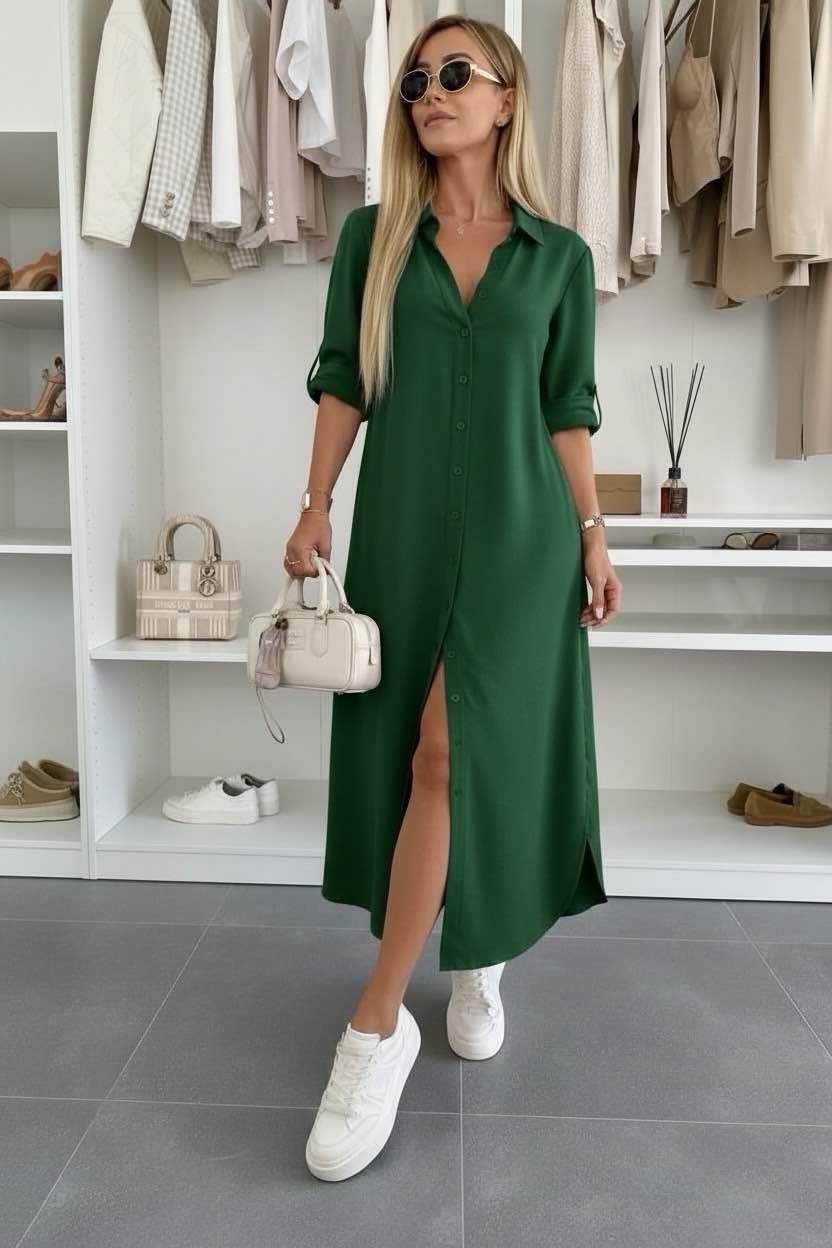 Odalys — Robe Chemise en Coton Surdimensionnée