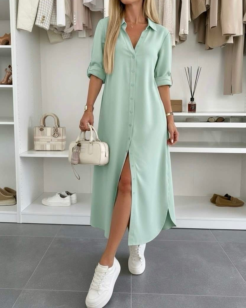 Odalys — Robe Chemise en Coton Surdimensionnée