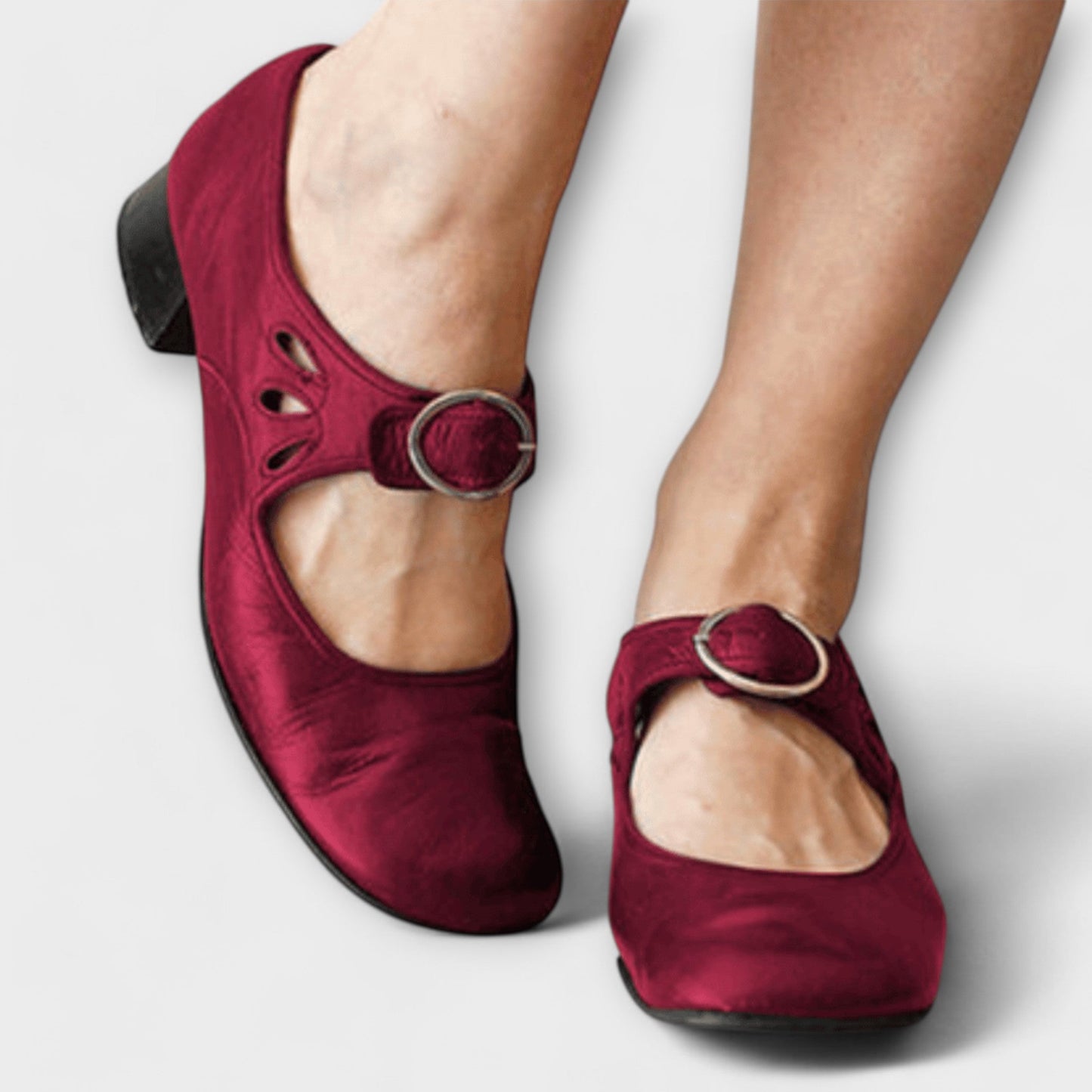 Iveta - Confort Chaussures à Talons Blocs Mary Jane