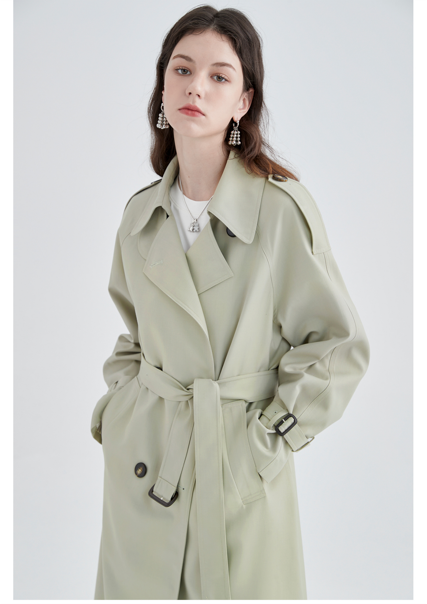 Trench-coat britannique mi-long