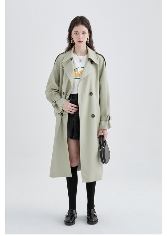 Trench-coat britannique mi-long