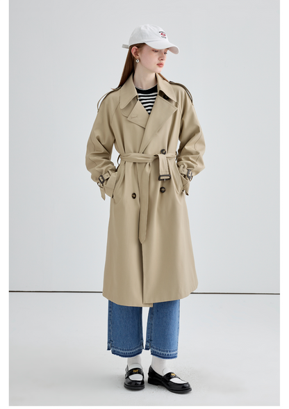 Trench-coat britannique mi-long
