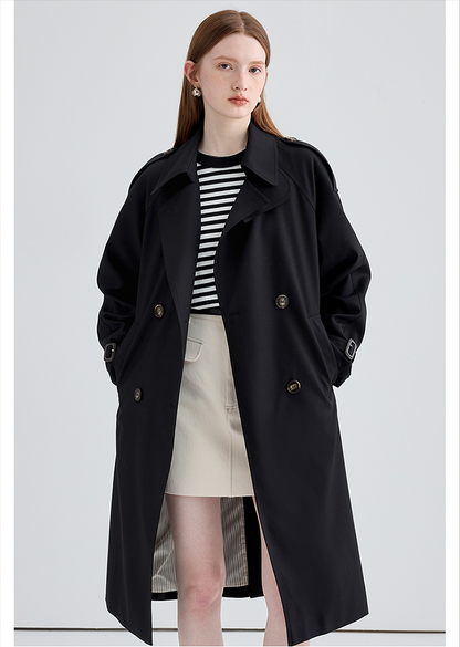 Trench-coat britannique mi-long