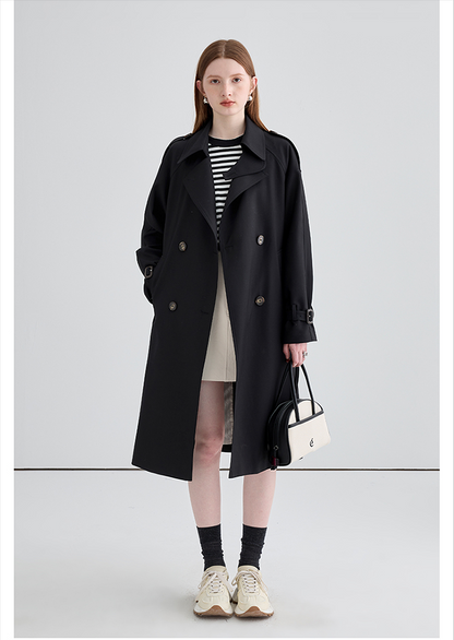 Trench-coat britannique mi-long